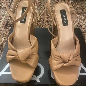 AQUA  heels ( Bloomingdales) ankle strap sandals